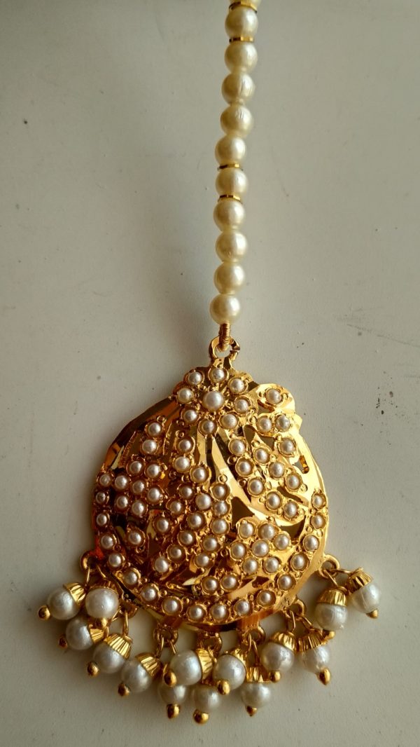 Tika- Gold Plated With Pearls
