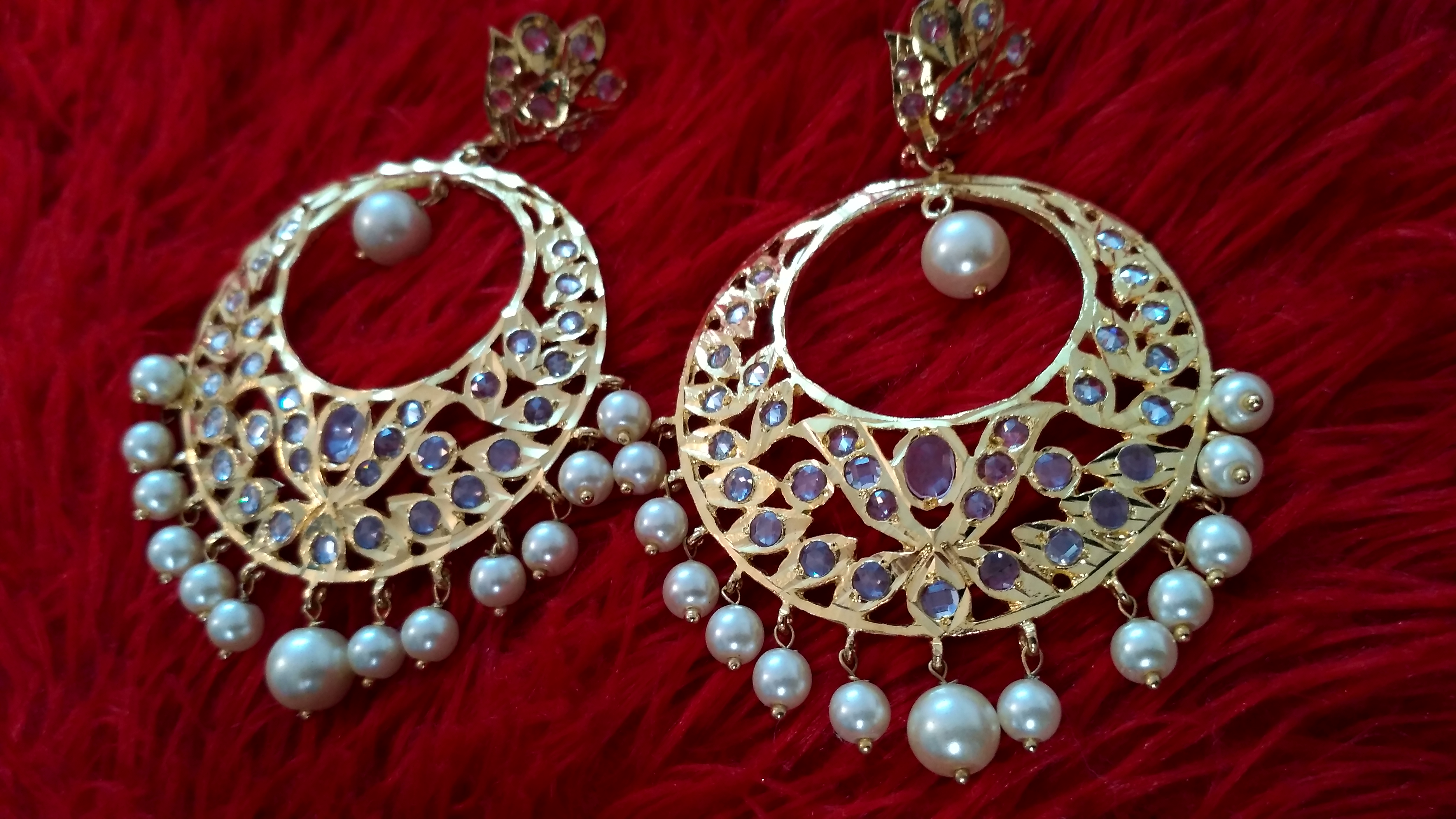 Gold Chandbali Earrings – Hirapanna Jewellers