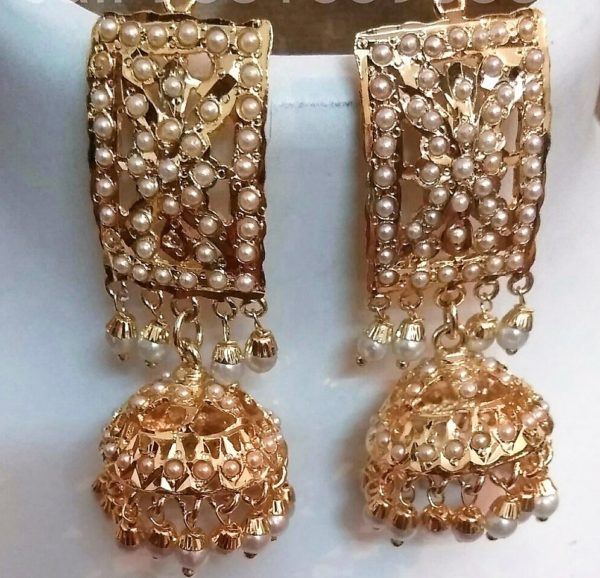 Jhumke-Hyderabadi Nizami Jhumke with Pearls