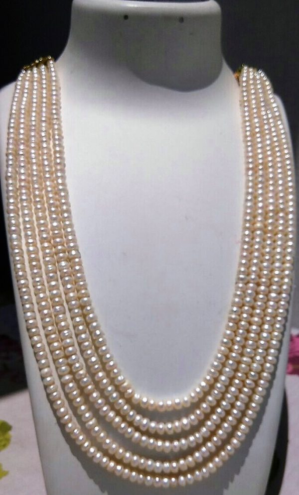 Hyderabadi Fresh Water Pearl 5 Layered Haar