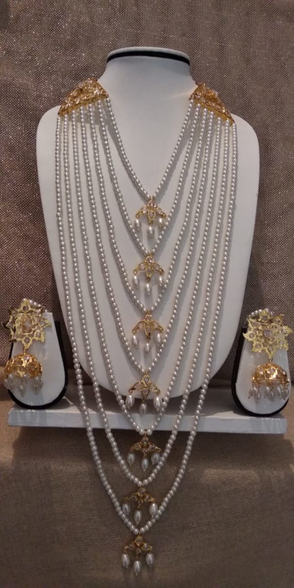 Traditional Hyderabadi Nizami Satlada Elegant Pearls Jewellery Collection