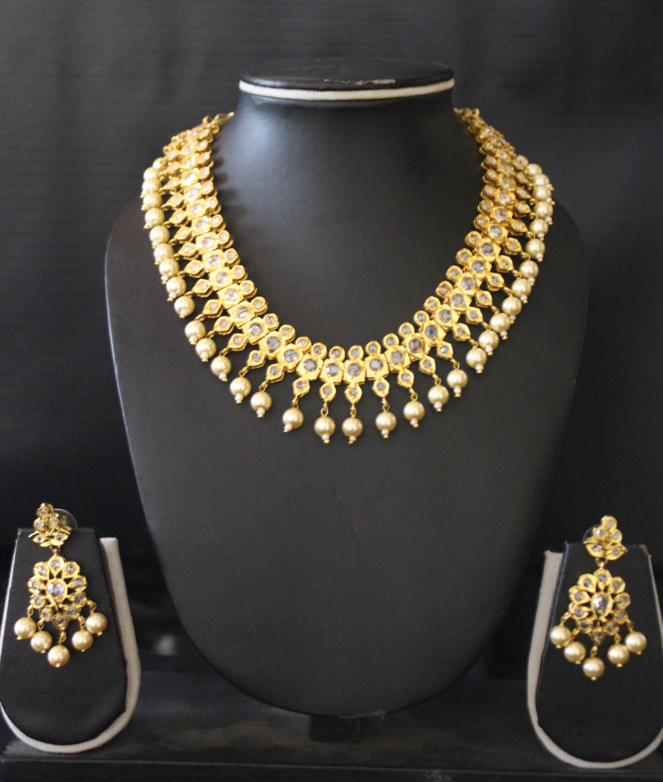 Traditional Hyderabadi Necklace Set with Ruby Emerald and Polki ...