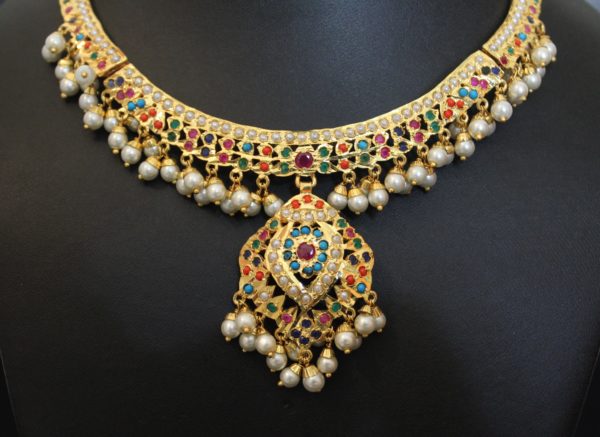 Jadao Nauratan Necklace Set - Image 2
