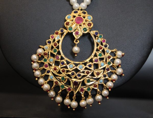 Hyderabadi Nizami Nauratan Pendant Set - Image 2