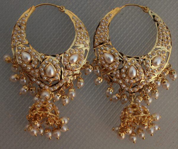 Gold Plated Jadao Jhumki Chand Baali - Image 7