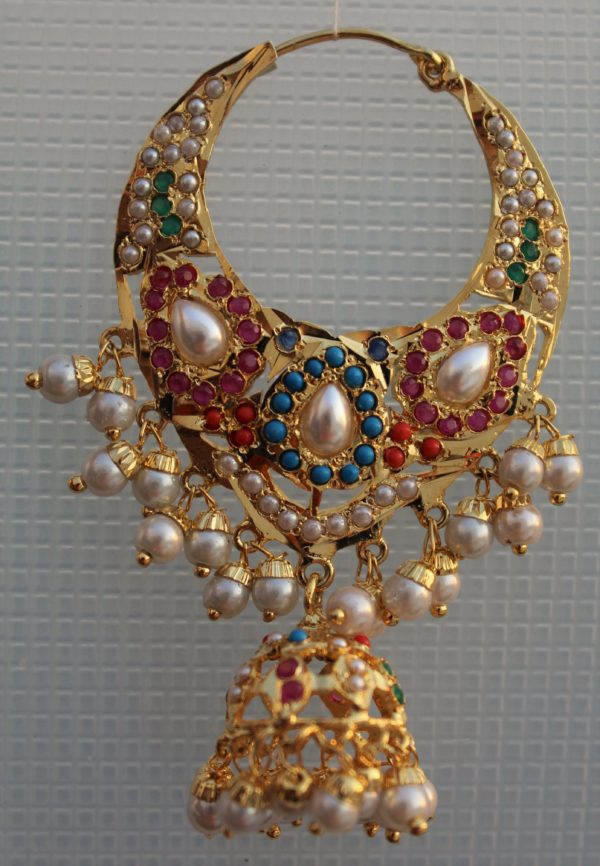 Gold Plated Jadao Jhumki Chand Baali - Image 4
