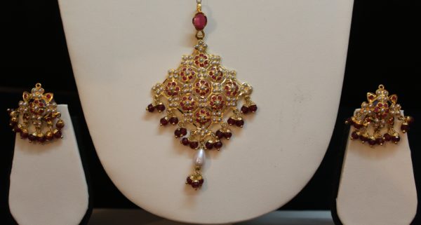 Hyderabadi Jadao Pendant set - Image 8